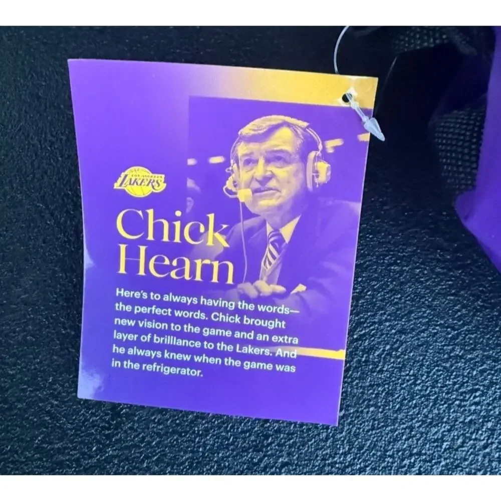 LA Lakers Chick Hearn Night Cooler Bag Lunch Tote Insulated NWT Stadium Giveaway